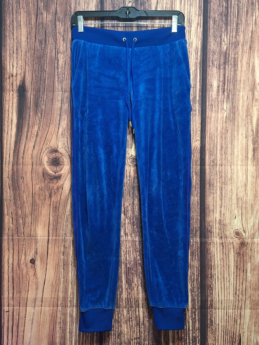 Juicy Couture Royal Blue Velour Joggers - Drawstring Waist Size XS!